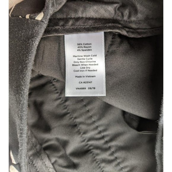 Women's Talbots Hampshire Ankle Pants Size 10 Straight Leg Mid Rise Crop Flower - Picture 4 of 5